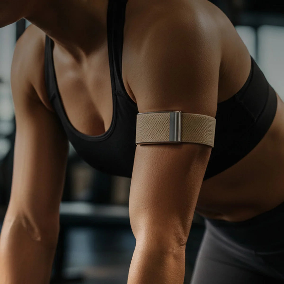Bicep Bands for Whoop 5.0/5.0MG Comfortable Super Knit Replacement Adjustable NylonSuper Knit Strap Soft and Durable Qme