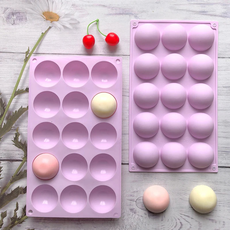Eco-friendly Silicone Mold 3D Ball Round Half-sphere DIY Baking Qme