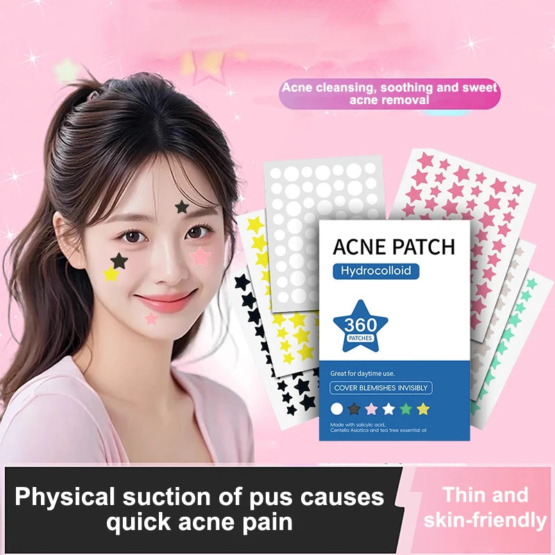 Colorful Hydrocolloid Acne Patches Invisible Anti-blemish Spot Qme