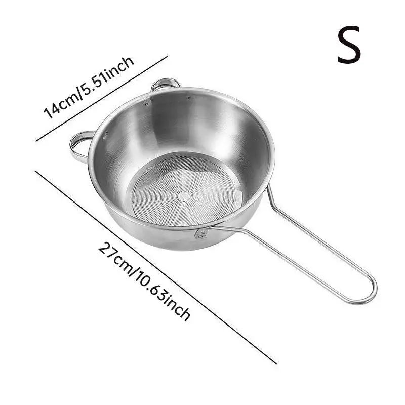 Long Handle Stainless Steel Juice Soya Milk Strainer Sieve Ultra Fine Qme S