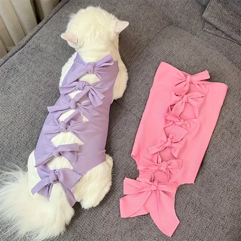 Cat Spay Wrap, Post-Surgery Licking Prevention, Suitable for Abdominal Wounds or Skin Condition Recovery Kits Qme