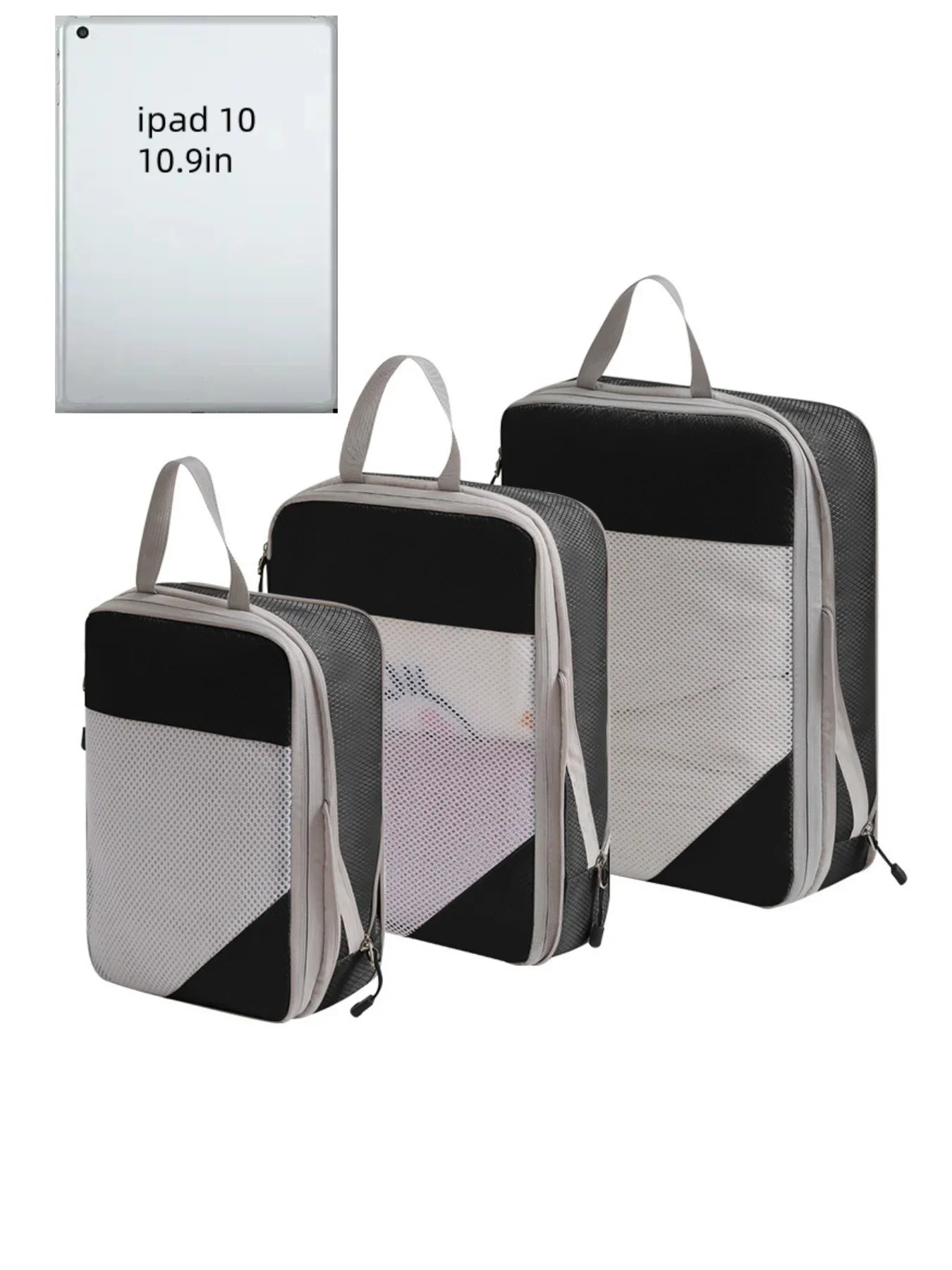 3pcs Travel Compression Bags Clothing Storage Bag Lightweight Travel Organizer Cubes Multifunctional Travel Essentials Qme