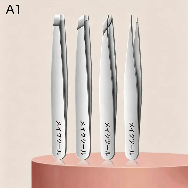 Precision Eyebrow Tweezers Stainless Steel Hair Removal Splinter Qme A1