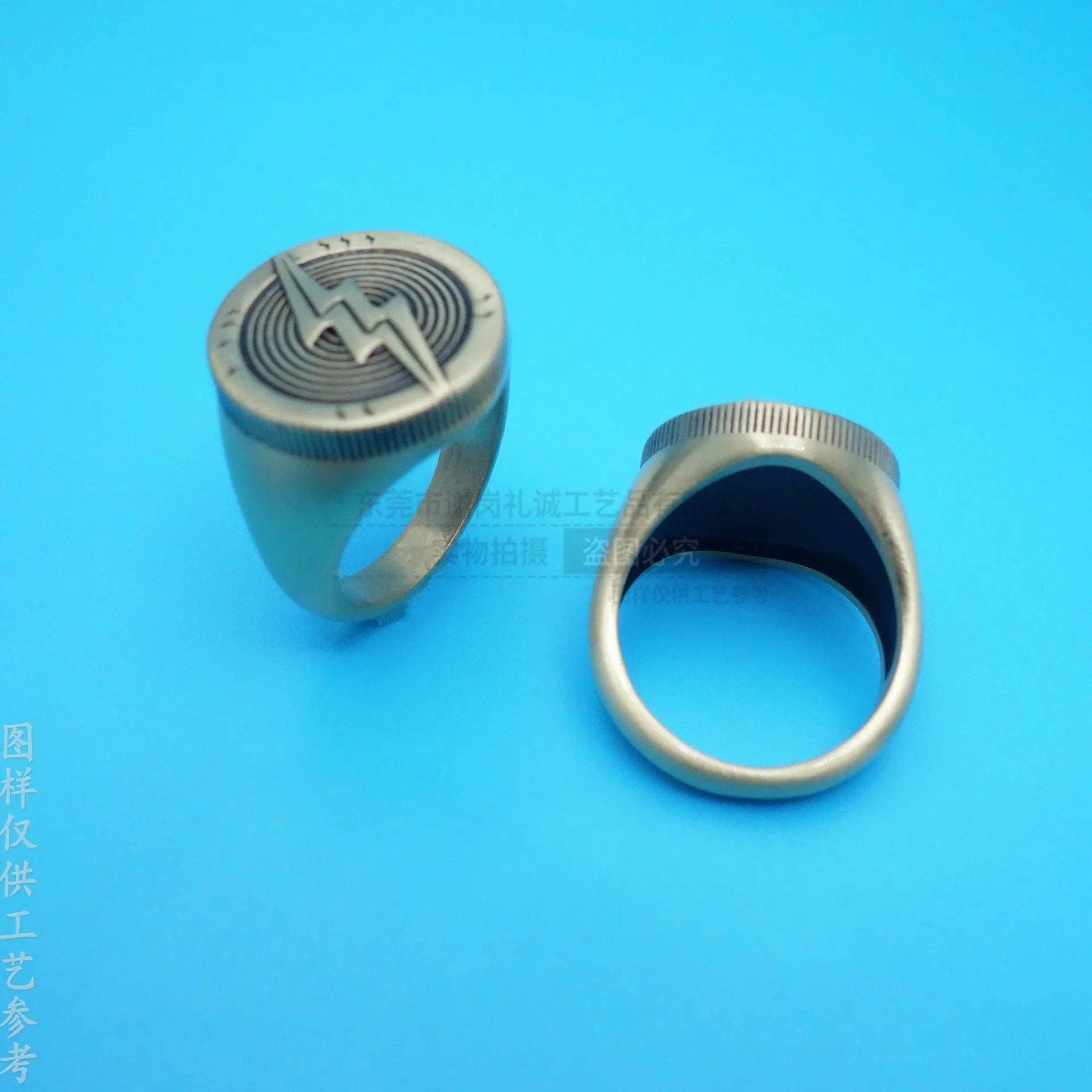 Lightning Metal Ring Cosplay Movie Superhero Adult Unisex Fashion Cool Popular Jewelry Halloween Finger Accessory Prop Qme