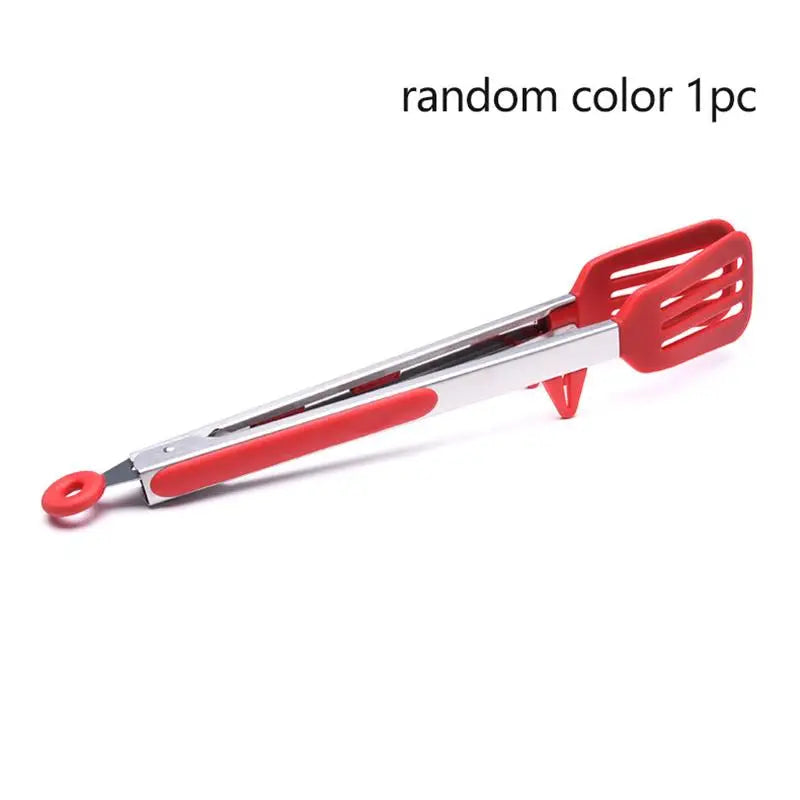 Temperature Resistant Nylon Stainless Steel Food Clip Outdoor BBQ Qme A4