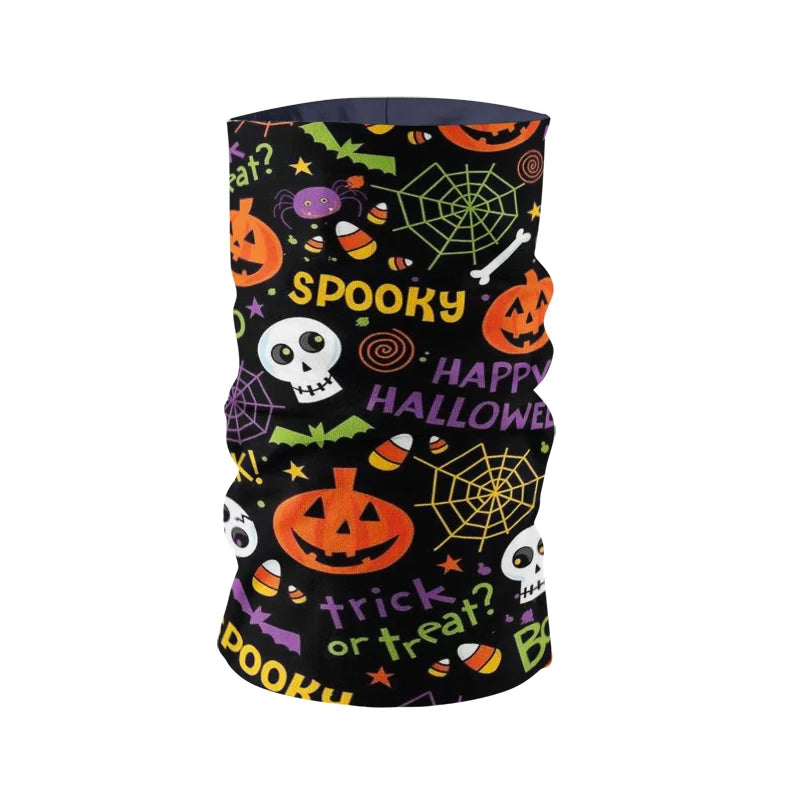 Funny Skull Pumpkin Musical Note Turban Scarf 3d Printing Female Neck Qme