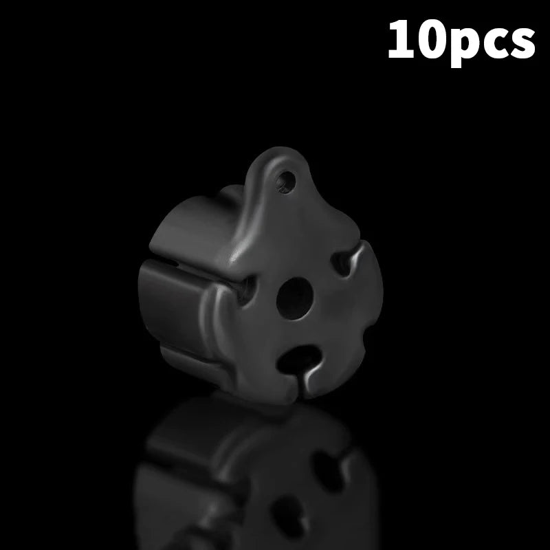 5 Portable Fishing Rod Holder Ball Bundle Storage Accessories Tie Qme 10pcs Black