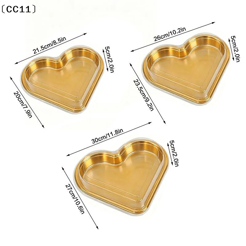 Heart Shaped Candy Box Lid Fruit Snack Storage Containers Sugar Qme