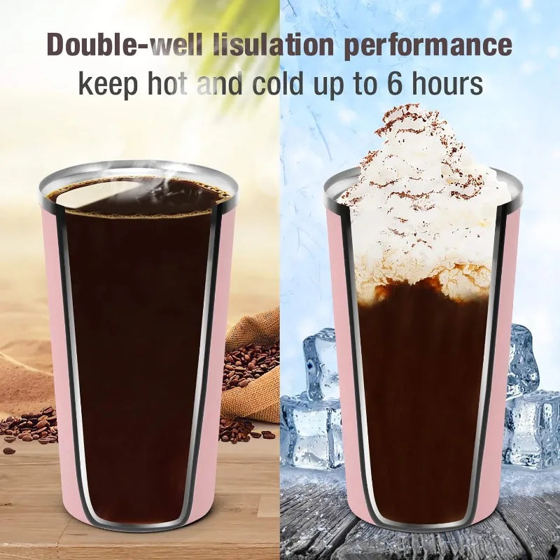 Stainless Steel Travel Coffee Mug Leak Proof Thermal Cup Vacuum Qme