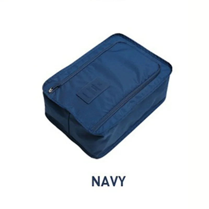 High Quality Portable Travel Shoe Bag Underwear Clothes Bags Shoe Organizer Storage Bag Multifunction Travel Accessories Qme Single layer-Blue