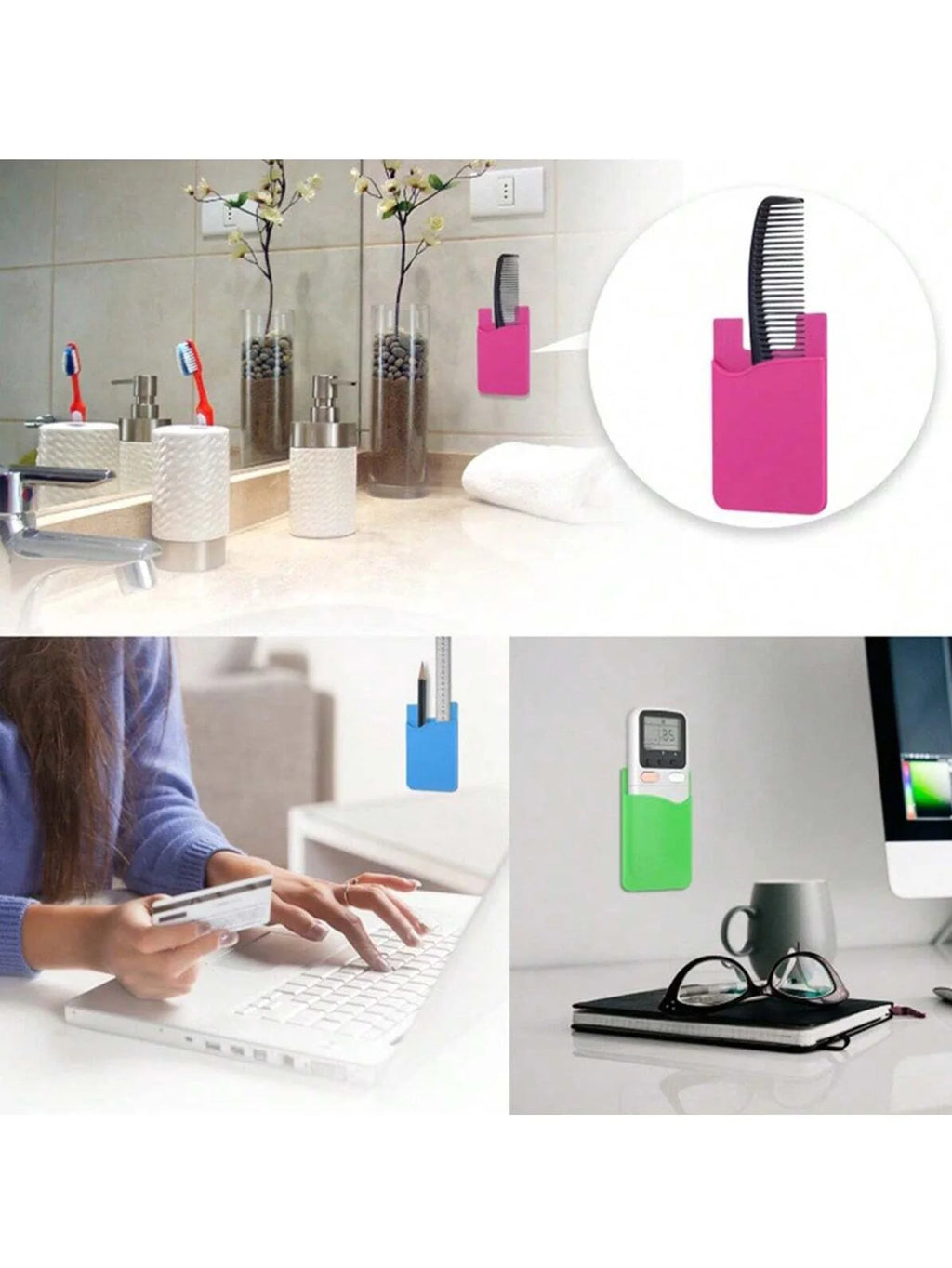 Silicone Phone Card Holder Bank Bus Id Sticker 2 Qme