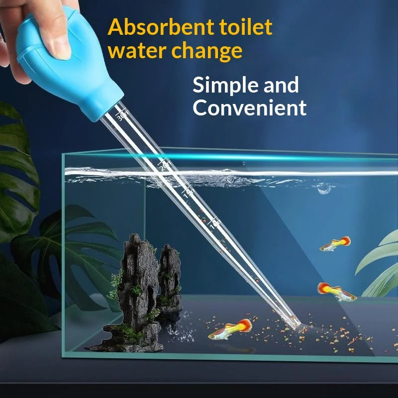 Fish Tank Vacuum Cleaner Simple Cleaning Tool Aquarium Water Qme