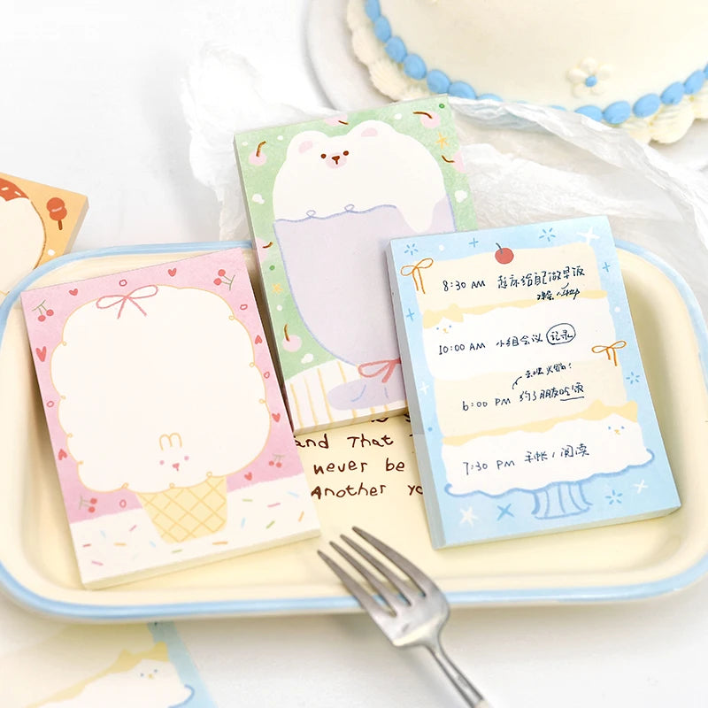 80 Sheets Daily Do It Check List Memo Pad Scrapbooking INS Cartoon Message Paper Kawaii Cute Sticky Notes School Supplies Qme ABD