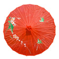 Vintage Chinese Silk Oil Paper Umbrella Red Flower Oil Paper Umbrella Bamboo Handle Wedding Decor Photo Parasol Dance Props Red Qme red 8K Bamboo
