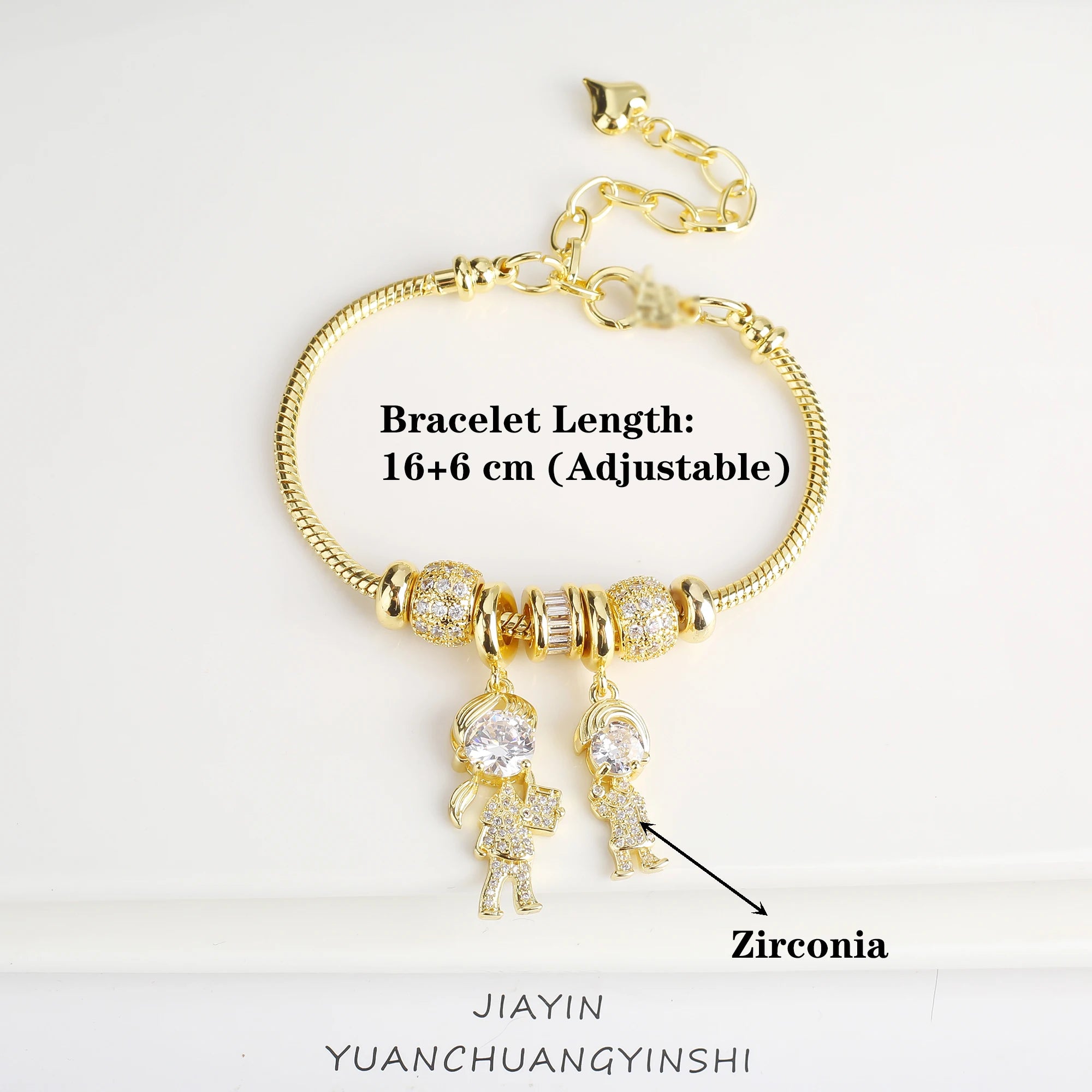 New Popular Boys Girls Character Theme Charms Snake Chain Bracelet For Women Inlaid Shiny Zircon Birthday Party Jewelry Gifts Qme