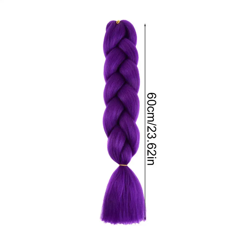 Violet Hair Extensions Synthetic Wig Ombree Braiding Braided Twist Qme Purple China Mainland