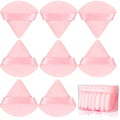Cotton Powder Puff Riangle Both Dry Wet Makeup Setting Concealer Qme pink 8 pcs