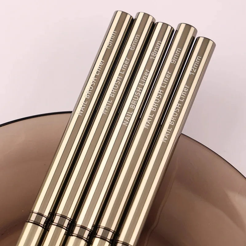 Nails Art Liner Brushes Elongated Lines Striping Drawing Painting 6 9 Qme