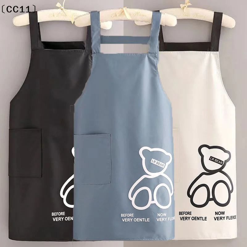 Apron Kitchen Household Waterproof Oil-proof Waist Can Be Fixed Logo Qme