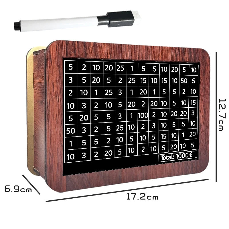Money Goals Counter Reusable Handmade Piggy Bank Coin Tray Storage Qme A1