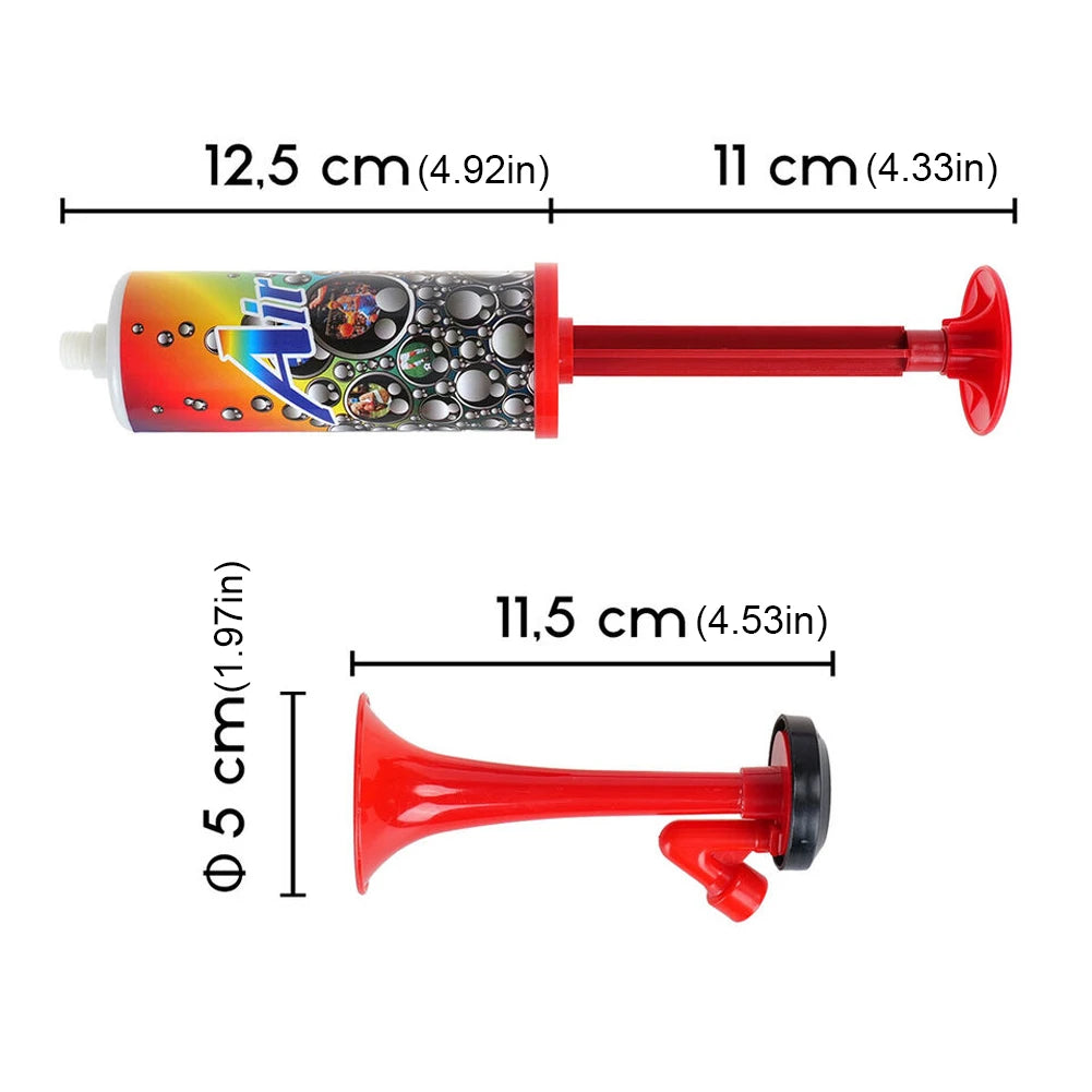 Football Championship Fanfare Reusable Air Pressure Trumpets Portable Soccer Air Cheering Horn for Football Sport Event Qme