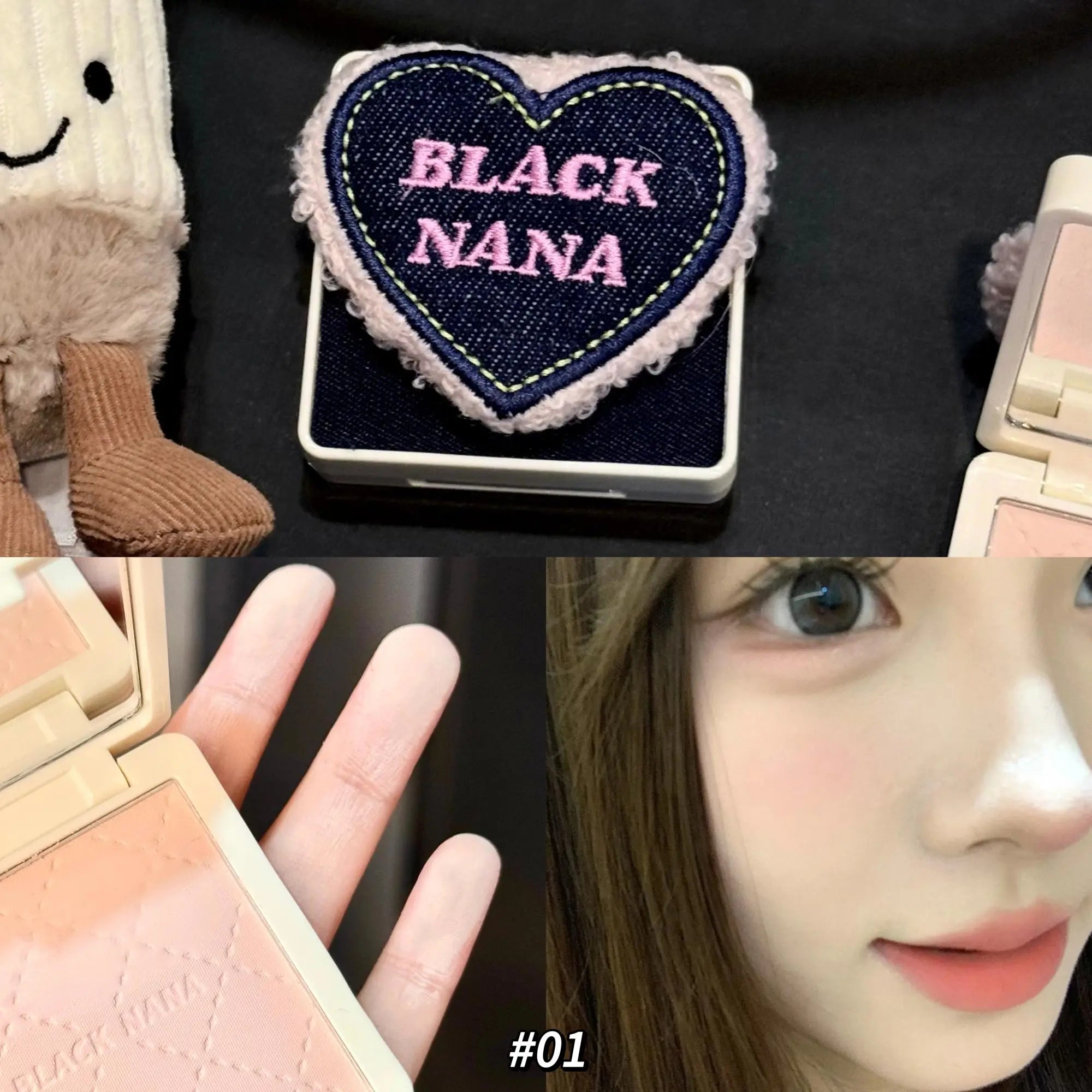 BLACKNANA Denim Air Lock Makeup Powder Makeup-setting Long-lasting Qme DB-97-1