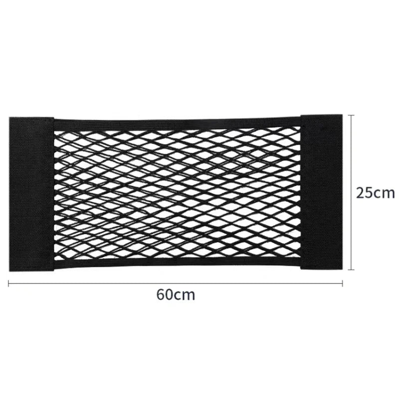 Car Storage Net Stretchable Mesh Pocket Magic Elastic Sticker Qme 60 x 25cm