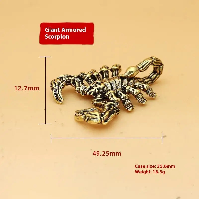 Funny Ant Scorpion Crafts Solid Brass Insect Beetles Figurines Qme A3