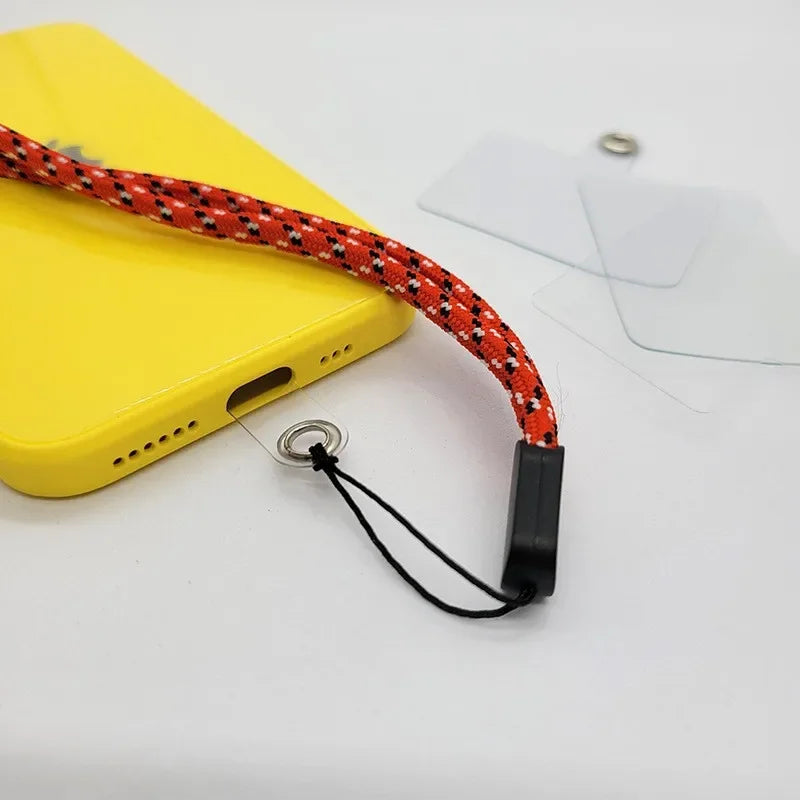 1/3/5/10Pcs Mobile Phone Anti-lost Lanyard Card Gasket Universal Transparent Tether Tabs Hole Hanging Strap Patches Lanyard Card Qme