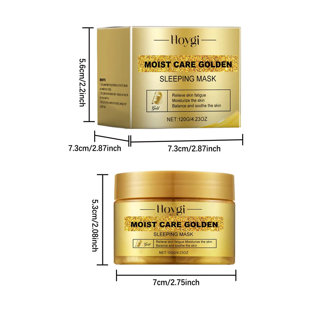 Gold Sleeping Masks Moisturizing Shrinkage Pore Lift Firm Fade Fine Lines Niacinamide Brightening Facial Skin Facial Masks Qme