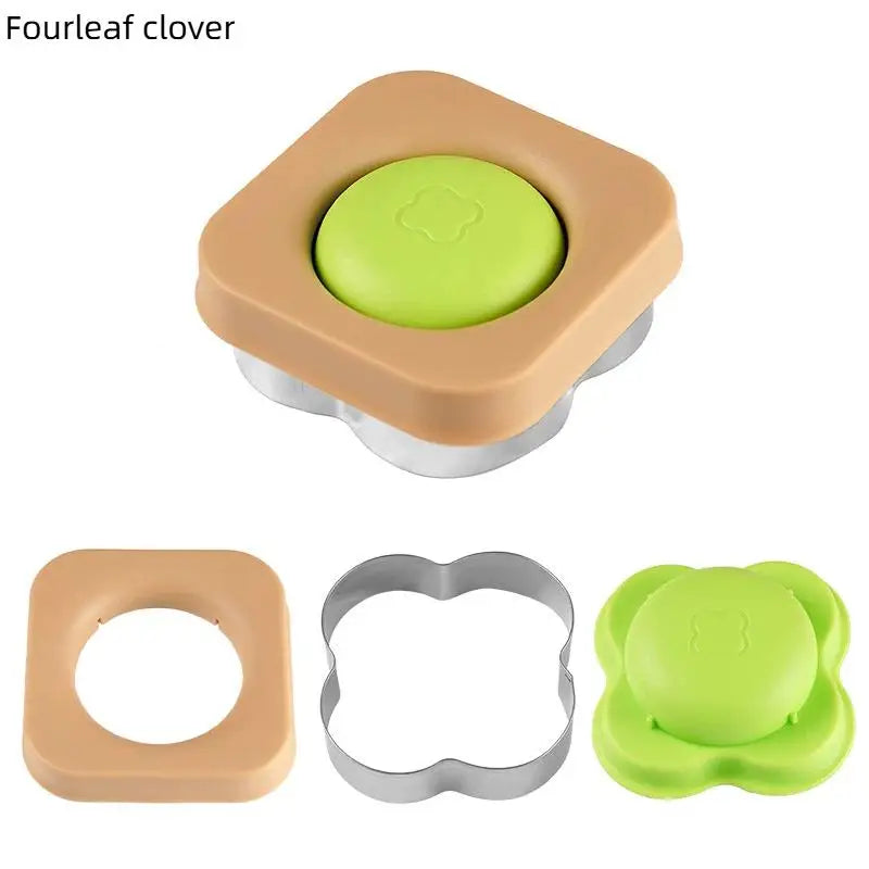 Sandwich Cutter Sealer Tool Stainless Steel Mold Kids Lunch Bread Qme Fourleaf clover