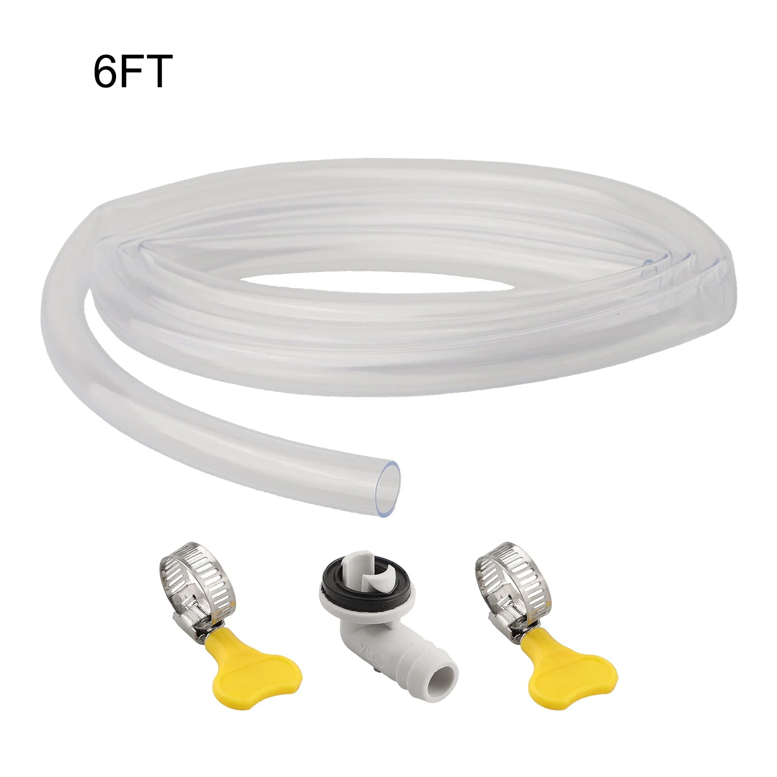 3/6ft Air Conditioner Drain Hose Split Casement Drain Kits Extension Hose Connector Condensate Water Tubes Joint Qme 6FT