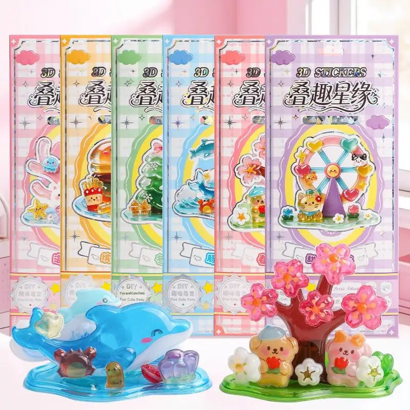 3D Stacked Crystal Stickers Animal Designs Perfect Handmade DIY Qme