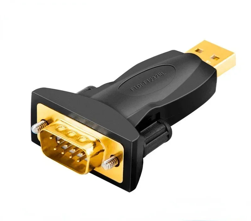 USB To DB9 Serial Adapter Gold Plated Male To Male Female RS232 FTDI PL2303 Converter Plug Adapter for Laptop Computer Qme
