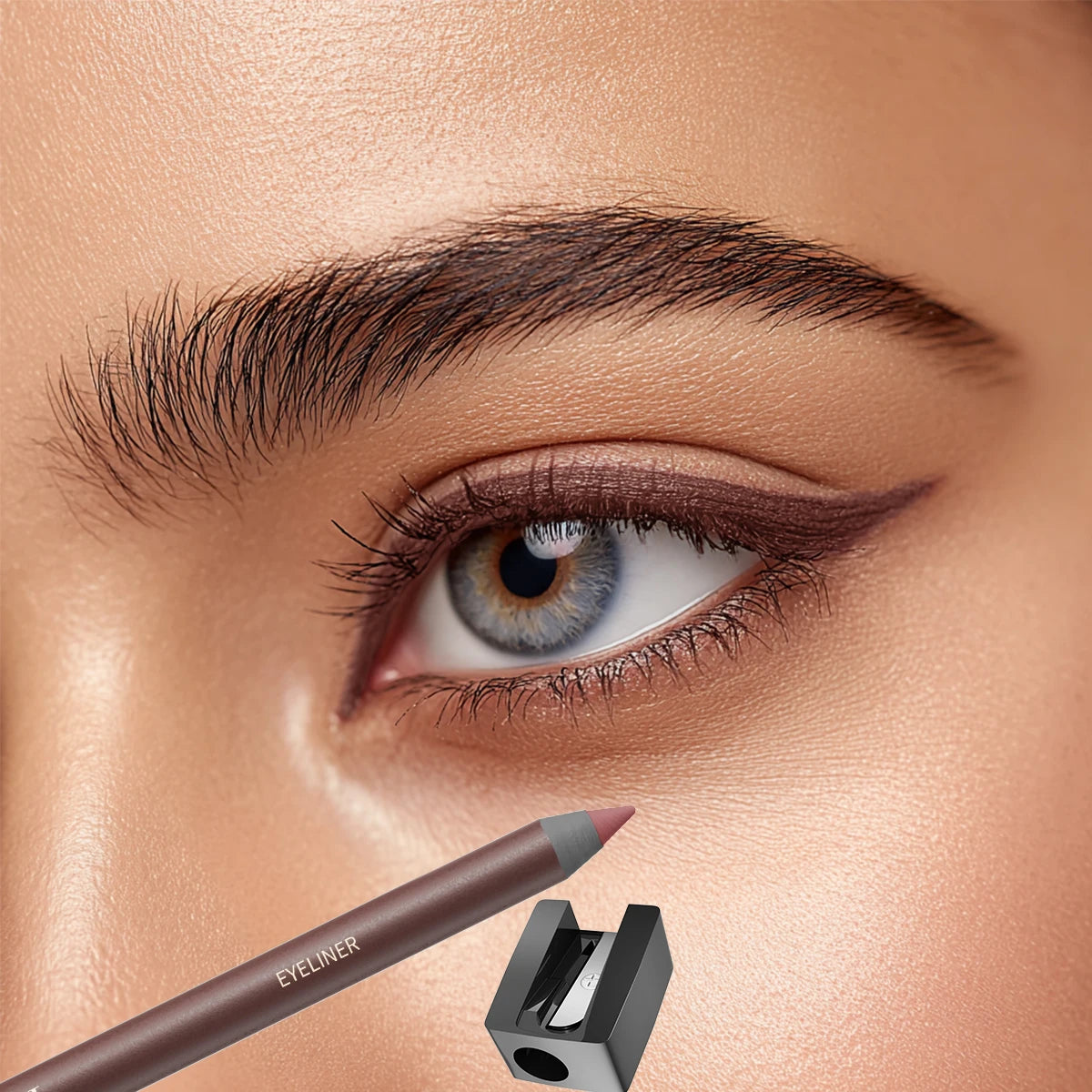 Waterproof Black Brown Eyeliner Gel Pencil Ultra-fine Matte Smooth Quick Dry Non-Smudge Easy Wear Eyeliner Pen Makeup for Eyes Qme