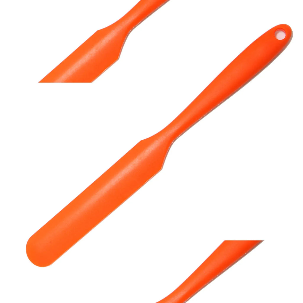 Non-Stick Silicone Cream Spatula Mini Jar Scraper Spoon Heat-Resistant Spatulas Flexible Kitchen Utensils For Baking Cooking Qme Orange