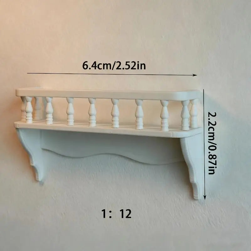1 12 Dollhouse Simulation Wall Mounted Storage Rack Scene Decoration Qme A1