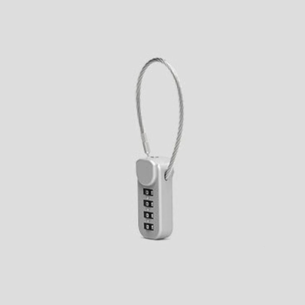 4 Digit Combination Code Number Lock With Spring Coil Wire Rope For Luggage Zipper Bag Backpack Suitcase Drawer Locks Qme A2