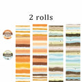 Gradient Writable Scrapbook Stickers, Ink Wash Style Junk Journal Base Material Note & Tape Stickers,Festival and Birthday Gifts Qme 2 rolls-A