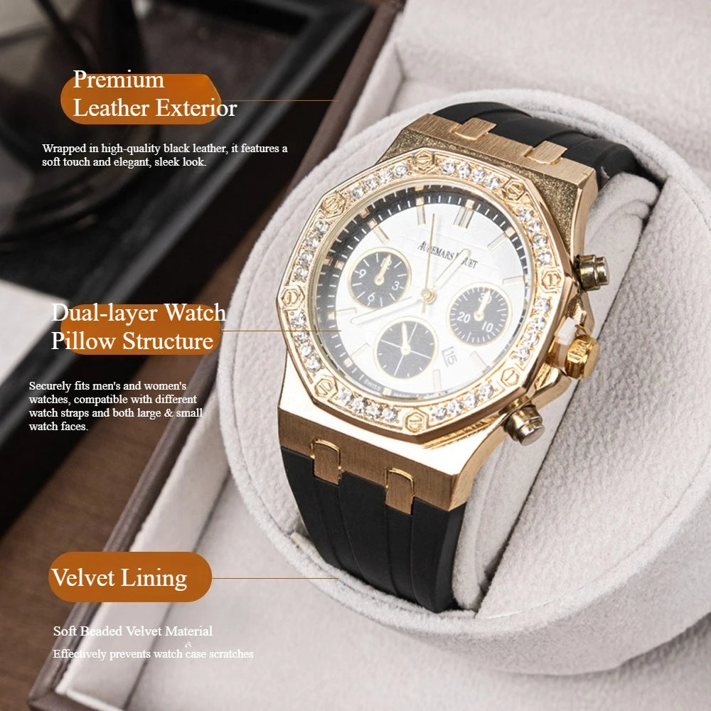 Watch Winder Automatic Winding Box for Mechanical Watches, Rotating Storage Case Watch Shaker, Automatic Watch Winding Device Qme