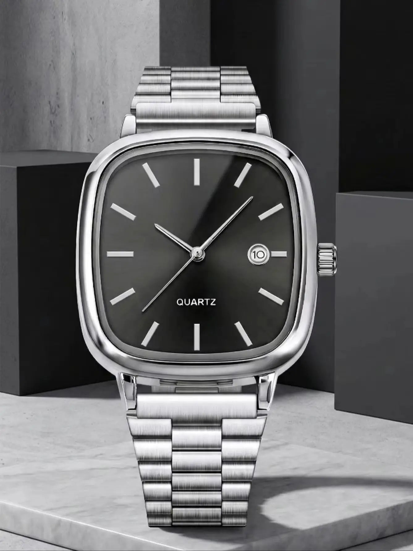 1PC Men's Male Quartz Wrist Watches Stainless Steel Minimalist Luxury Vintage Elegant Jewelry Y2K Party Dress Vacation Holiday F Qme 1PC