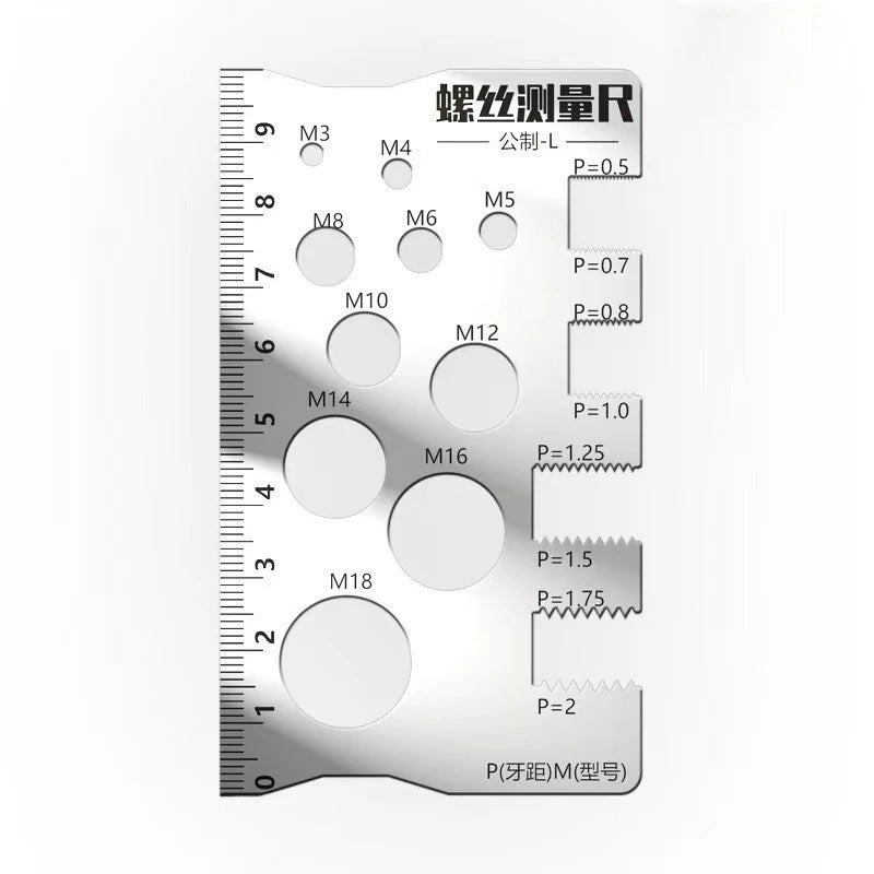 High-accuracy Industry Standard Pitch Gauge Ideal Measuring Bolt Nut Qme