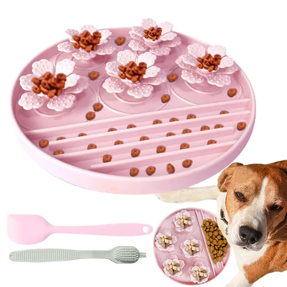 Dog Lick Mats Suction Cup Design Snd Play Mat Crate Pads Slow Feeder Qme Pink China Mainland