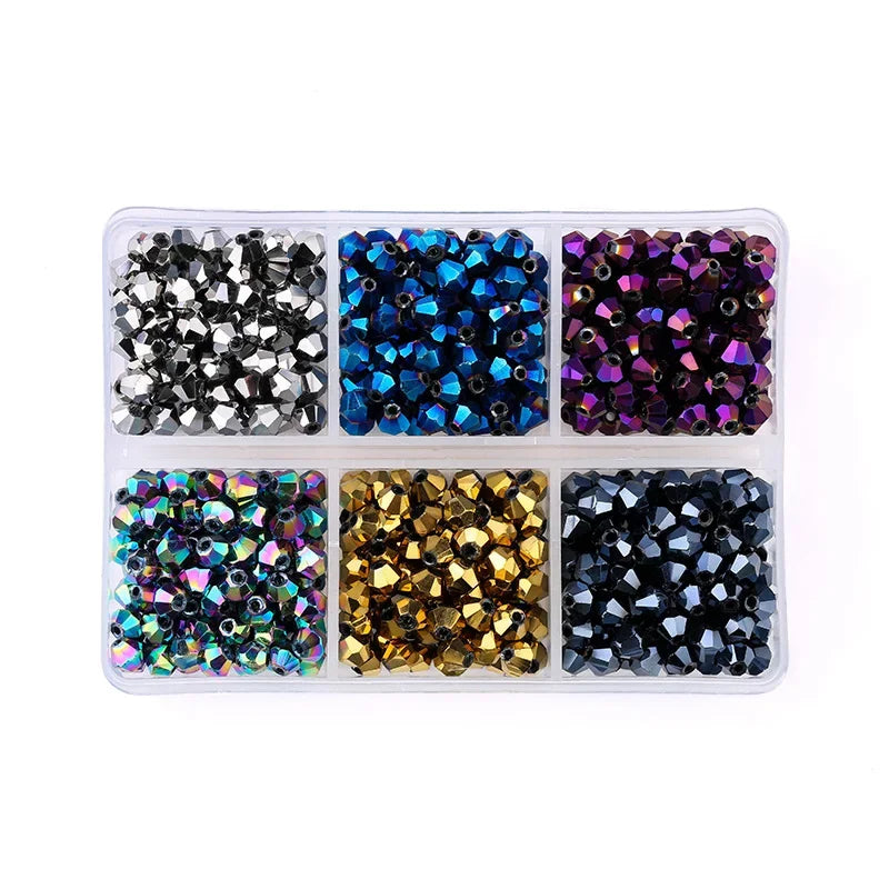 600pcs/lot 4mm Plated Color 5238 Bicone Beads Loose Spacer Beads Austria Jewelry Beads for Sewing Diy Supplies Jewelry Making Qme 8-ab