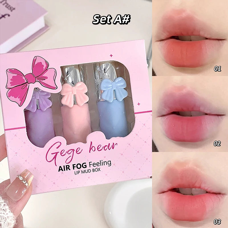 Gege Bear Air Matte Lip Mud Glaze Three Box Qme GX1263-A
