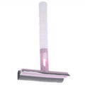 Car Glass Cleaner, 3 In 1 Multidirectional Rotation Spray Glass Wiper Window Squeegee, With Spray And Sponge Qme Pink