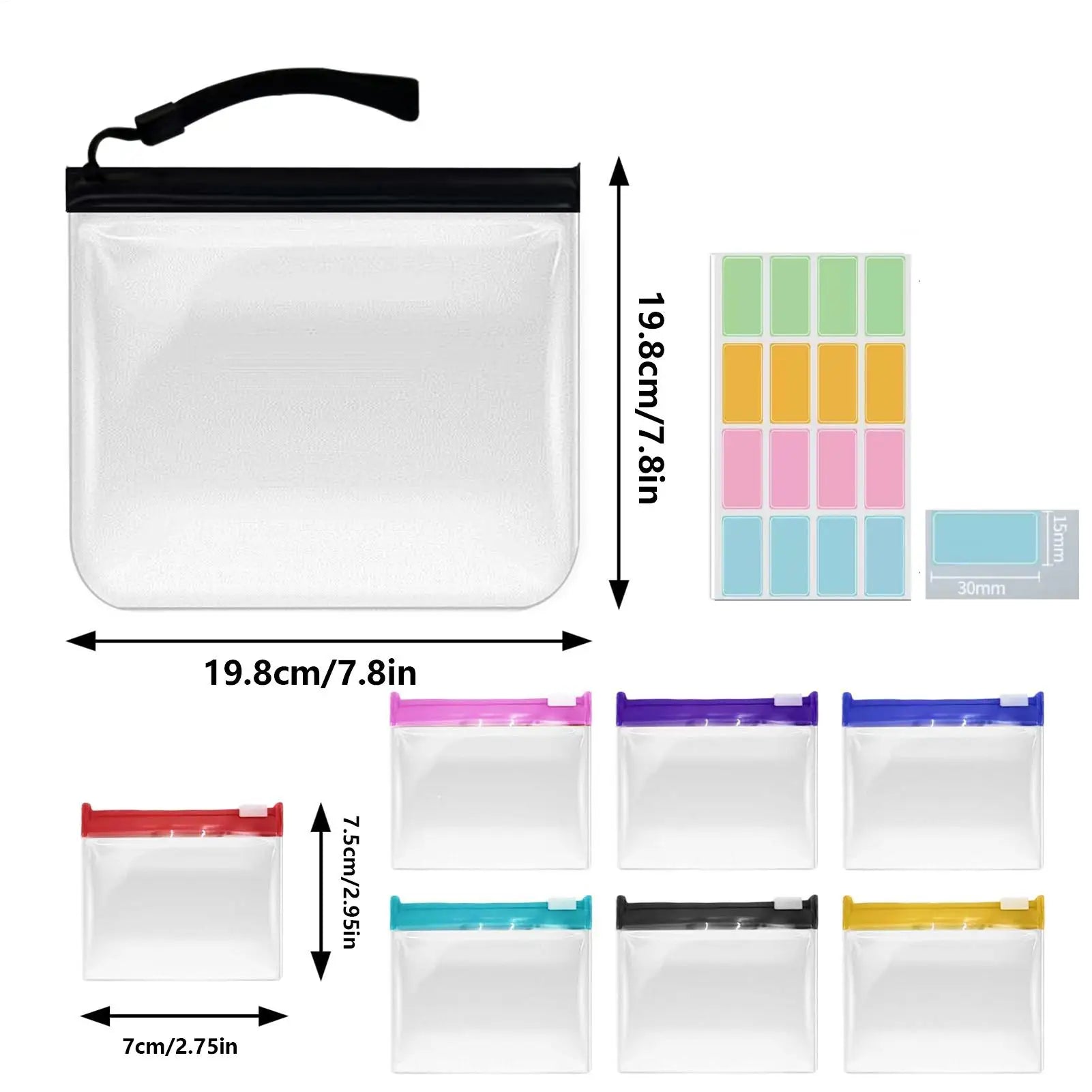 Reusable Pill Pouches Travel Zipper Medication Bag Slide Lock Pouch Qme