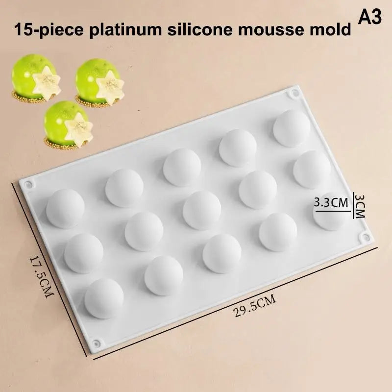 Circle Ball Shape Cake Candy Mold Heart Mousse Mould Chocolate Qme A3