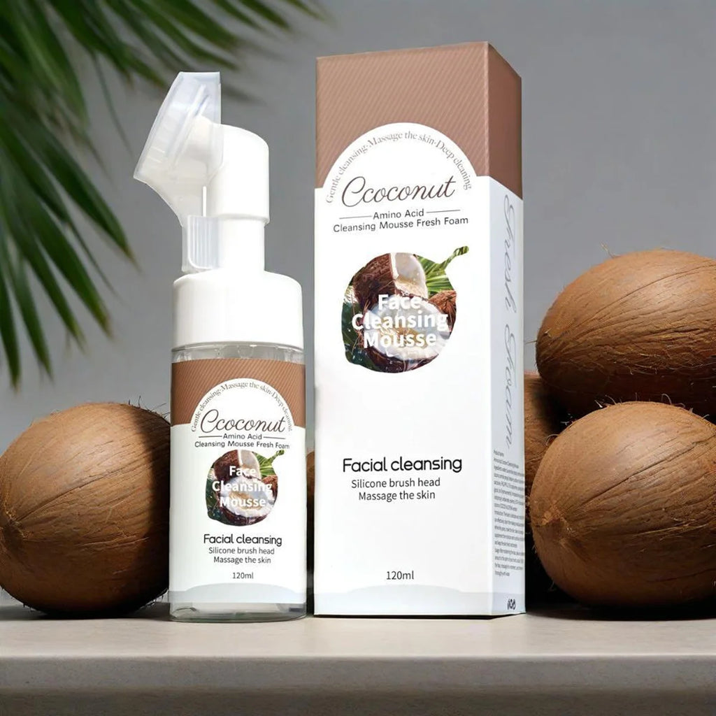 Coconut Essence Amino Acid Mild Facial Cleanser Mousse Deep Cleaning Qme