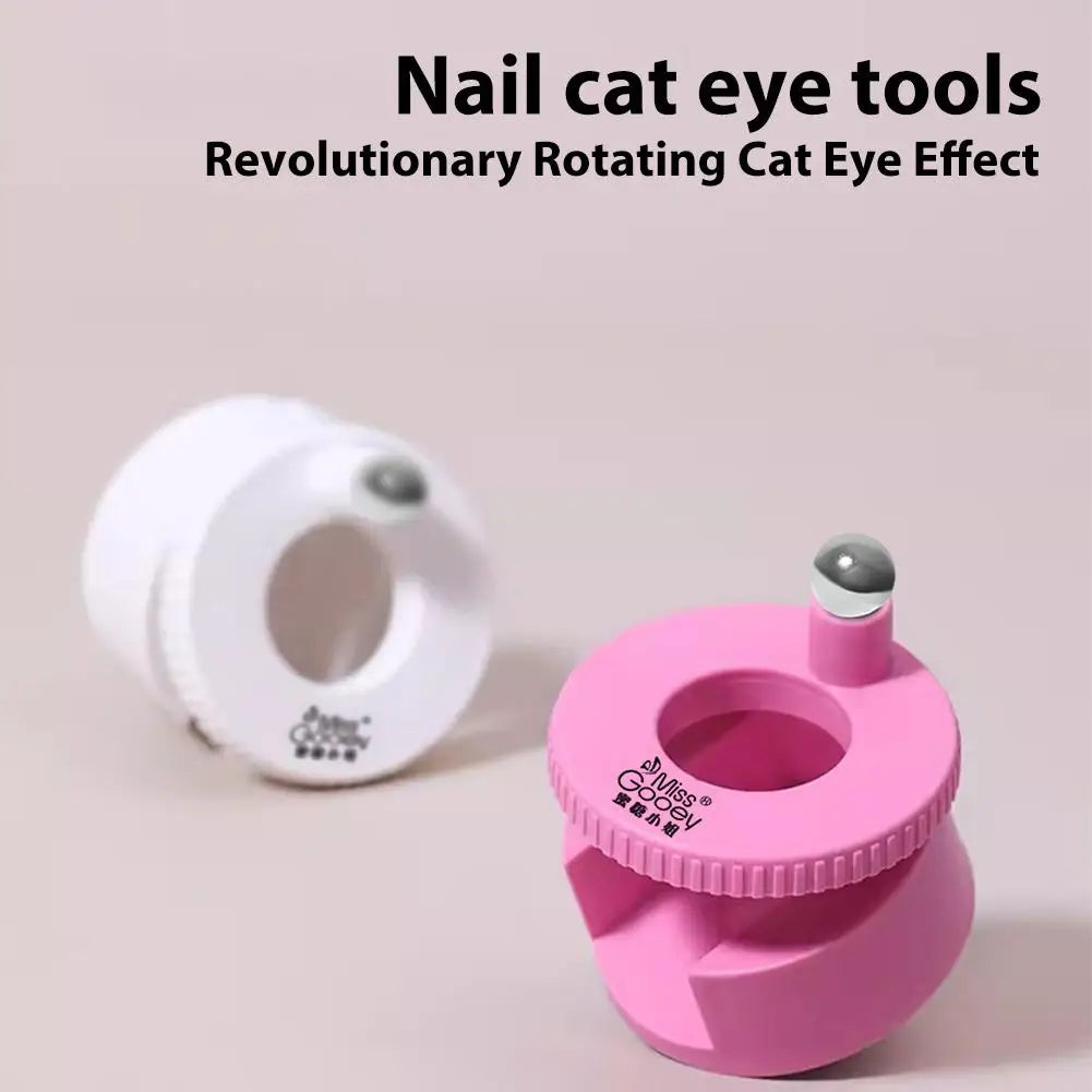 Rotating Cat Eye Magnet Nails Automatic Glass Bead Nail Spinner Qme